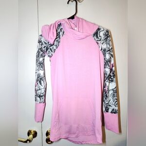 LuLaRoe RARE Amber Hoodie Breast Cancer Ribbon